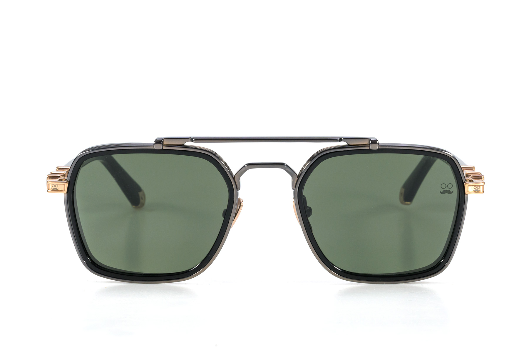 Londoner, gli occhiali da sole in titanio, dalla forma squadrata con dettagli in acetato, sono l'espressione di uno stile moderno e sofisticato.