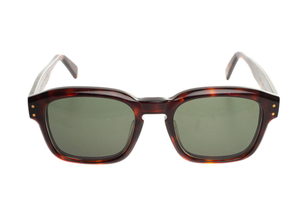R2201, occhiali da sole in acetato dalla forma rettangolare ispirati agli anni '80 e disponibili in vari colori, sono l'emblema di uno stile sofisticato.