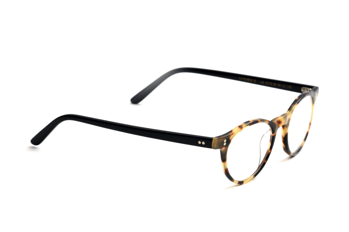 Andrea, l'occhiale da vista elegante in acetato dalla forma ovale, caratterizzato da montature bicolore o tinta unita con delle nuance affascinanti